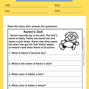 1st Grade Reading Comprehension Worksheets pdf in 2023 | Worksheets Free