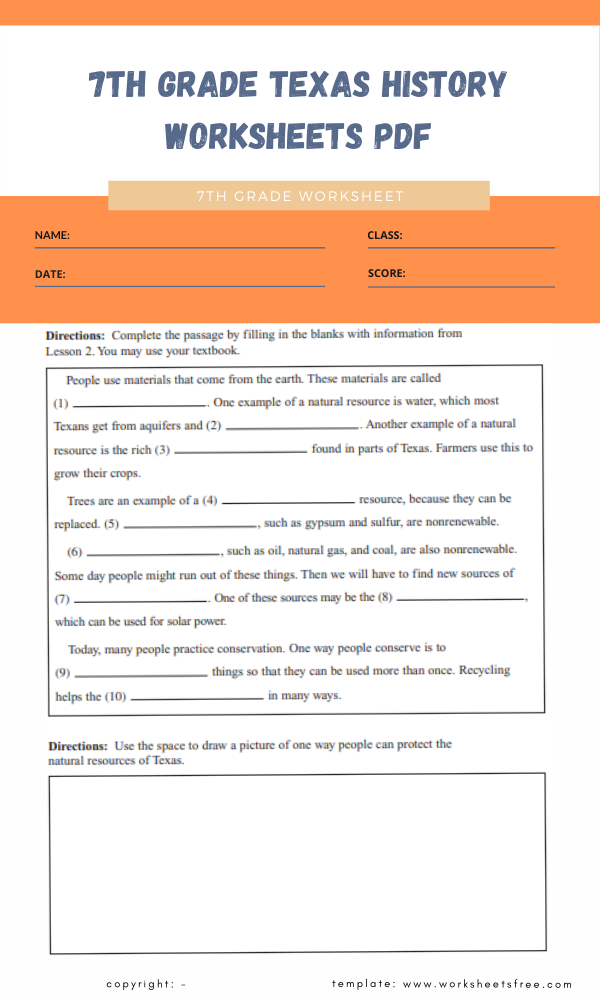 All About The State Texas Worksheets 2nd 5th Grade Us Geography And Pin On Texas History 7th