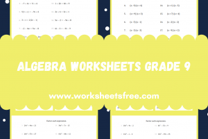 Algebra Worksheets Grade 9