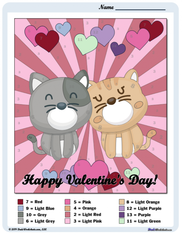 color-by-number-worksheets-kitten-couple-worksheets-free