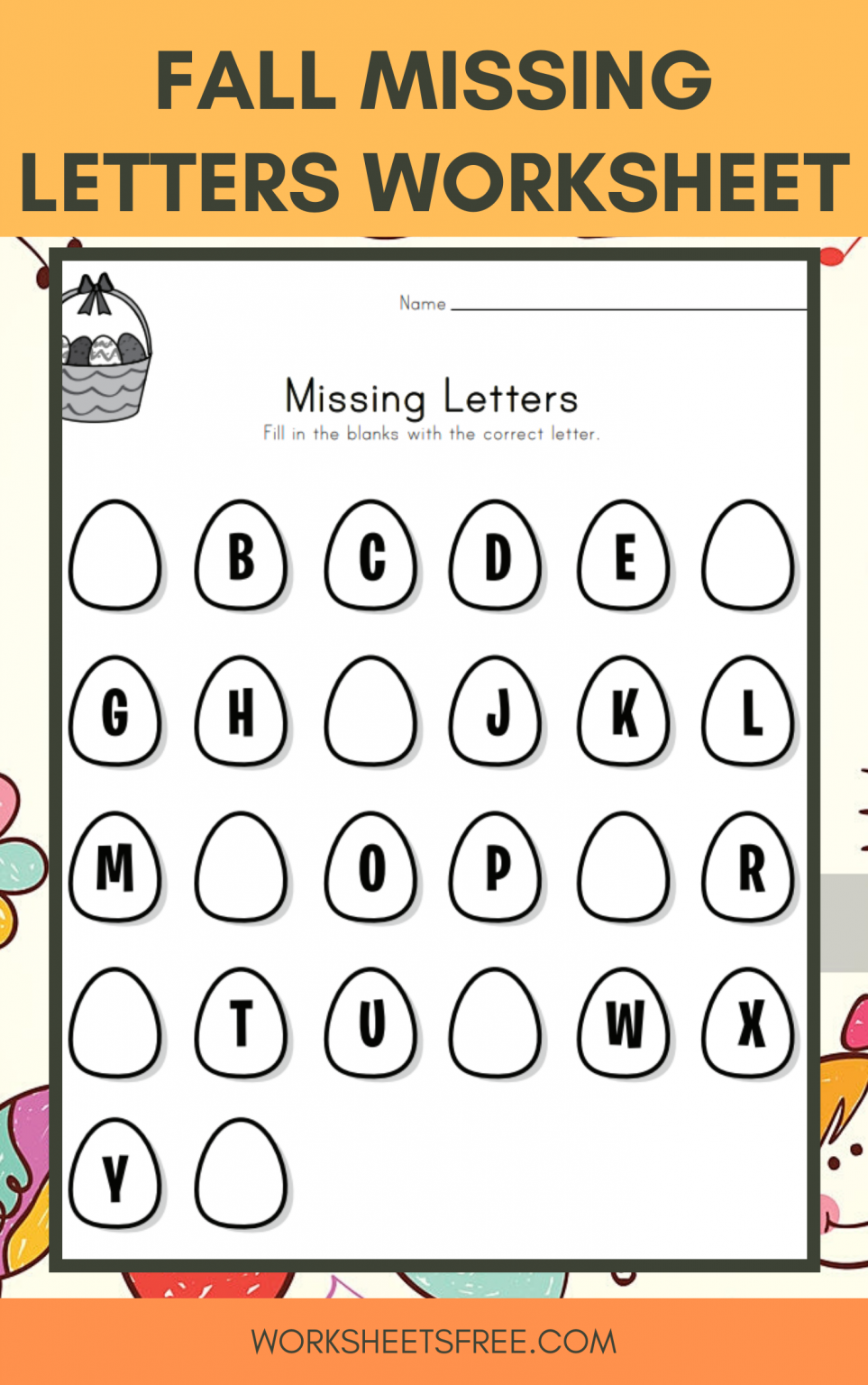 7+ Missing Letters Worksheets in 2023 | Worksheets Free