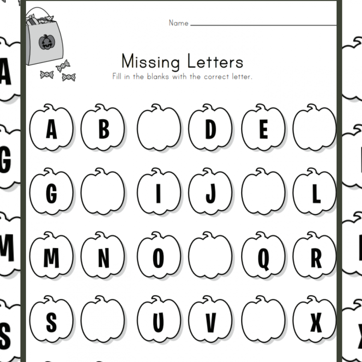 7+ Missing Letters Worksheets in 2023 | Worksheets Free