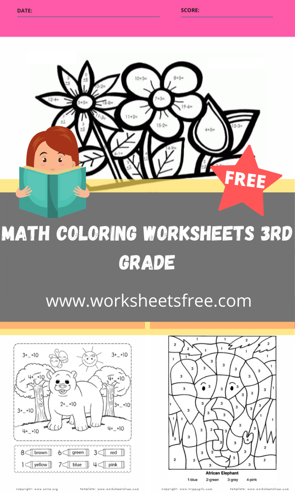 Math Coloring Worksheets 3rd Grade Worksheets Free 1st Grade Math Worksheets Best Coloring 